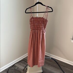 a new day Terracotta and White Striped Dress